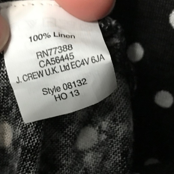 Madewell black linen, polka dot shirt, Size S - Picture 5 of 6